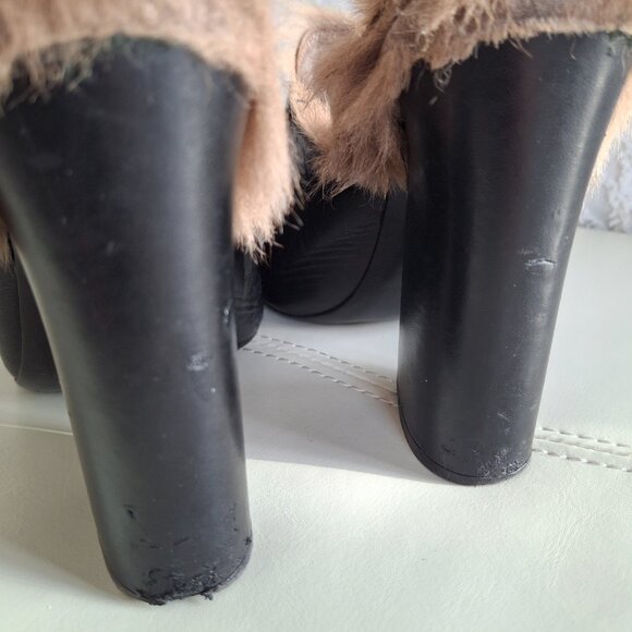 GUCCI Princetown Fur Horsebit Mule Heels Clogs - Picture 5 of 13